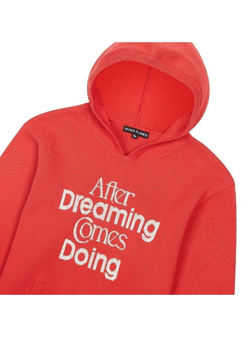 Paper Planes Birdseye Hoodie Safety Orange After Dreaming Comes Doing - Medium View 2